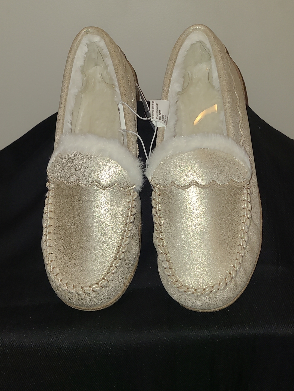 Sonoma Light Gold Moccasin Slippers